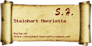 Steinhart Henrietta névjegykártya